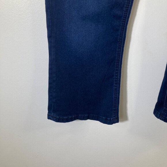 Womens Seven 7 Cropped Capri Jeans Pants Dark Blue 12 Cotton Polyester Spandex - Picture 4 of 8